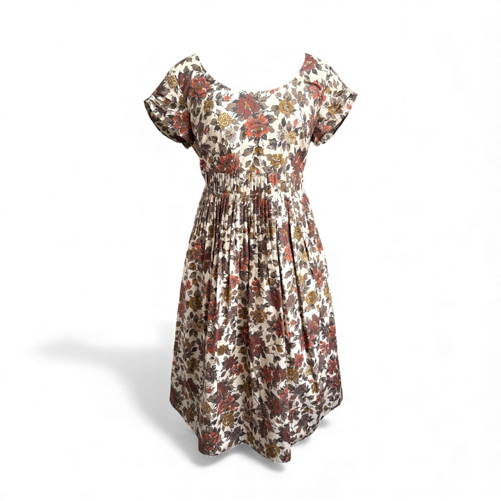 NWOT Garnet Hill Floral Midi Dress - Picture 2 of 8